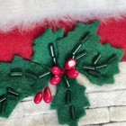 Handcrafted Felt 3d Christmas Stocking Sequins Santa Fireplace Boy Dog Cat Read