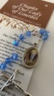 Chaplet Our Lady Of Lourdes Blue Beads With Holy Prayer Card Catholic Gifts