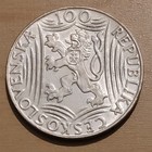 Czehoslovakia Silver 100 Korun 1949 70th Birthday Josef Stalin