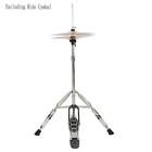 Drum Hi-hat Cymbal Stand Double Braced Chrome High Hat Silver black Professional