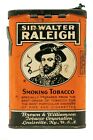 Vintage 1920s  sir Walter Raleigh  Litho Hinged Pocket Tobacco Tin In Good Cond