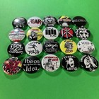 Classic Hardcore Punk Bands 1  Pinback Buttons  all 20 Pins  80s Thrash Metal