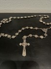 Antique Heavy Sterling Silver St  Benedict Rosary  25 Cm 8 Grams Very Rare Old