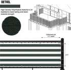 35in Tall Balcony Fence Privacy Screen Apartment Windshield Shade Green Stripe