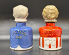 Early 1900 s  ma   Pa  Carters Inx Figural Porcelain Inkwells -made In Germany