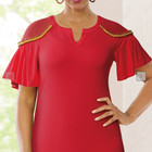 Size M Ashro Red Formal Church Wedding Dinner Party Tiana A Line Dress