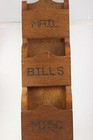 Vintage Antique Wood Wall Hanging Mail Sorter Hand Made Folk Art