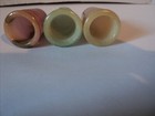 Three Large Alabaster Thimbles - 3 Colors - Excellent Condition - Really Nice 