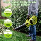 Moticett 6 0ah Battery Replacement For Ryobi 40v Battery  2-pack  Lithium-ion