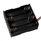 8-aaa Battery Spring Clip Holder Case Plastic Box Tow Layer Stacked Wires 12v Dc