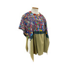 Vintage 1970s Green Heavily Embroidered Guatemalan Huipil