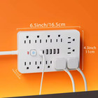 Power Strip Surge Protector 11 Ac Outlets 6 Usb Ports   Type C Port 10 Ft Cable