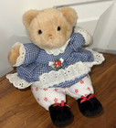 1991 Gund Teddy Bear Plush With Dress And Bloomers 8 