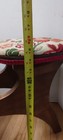 Vintage Wooden And Embroidered Shoe Shine Stand