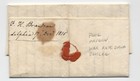 1815 New York City 1 1 2 Cent Drop War Rate Stampless Letter  k 1558 