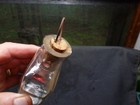 Ohio Whiskey Flask- I trager-old Edgemont-cincinnati-label-cork   Corkscrew-1890