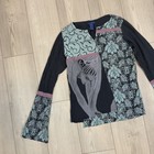 Cirque Du Soleil Asymmetrical Artwear Tunic Long Sleeve Patchwork Graphic Xl