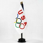 Us  Salt Lake 2002 Olympics  Usa Olympics 4 x6  Flags W plastic Sticks And Stand