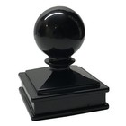 2 5  X 2 5  Decorex Hardware Aluminium Ball Top Post Cap For Metal Posts - Black