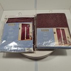 Two-piece Set Jubilee Burgundy Panel 55    X 84   Valance 55    X 18