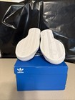 Adidas Superstar J Kids Shoe  White With Silver Metallic Stripes 