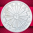 Rare 1969 Uruguay 1000 Pesos 90  Silver Coin Fao Constructivism   0590