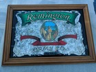 Vtg Remington Arms Co  Mirror Mirrored Glass Advertising Sign Since 1816 21 X 15