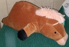Pillowfort Weighted Plush Kids  Throw Pillow Brown Horse 20  Nwt