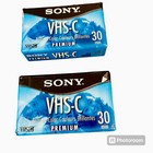 Sony Vhs-c  Premium Camcorder Video Cassette Tapes  Two -  New Sealed