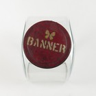 Vintage General Store Jar Banner Peanut Glass Counter Canister