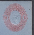 1890 El Salvador Servicio Postal 10c Red Stationery Envelope  Unused