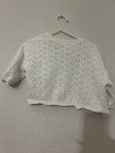 The Children s Place Girls White Knit Bolero Sweater Open Front 3 4 Sleeve Solid