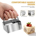 4 Pieces Square Cookie Cutters - 2inch  2 25inch  2 75inch  3 15inch Stainles   