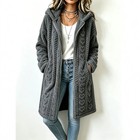 Women s Heart-pattern Jacquard Hooded Double-faced Fleece Cardigan