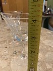 Set 2 Small Vintage Noritake Sasaki Bamboo Etched 4    Martini Cocktail Glasses