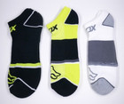 Fox Racing Tech No Show Socks 3 Pack Men s L xl Flow Yellow black