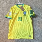 Vini Jr Signed Brazil National Team Jersey Fifa World Cup Qatar 2022 Bas