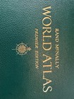 Rand Mcnally World Atlas     Premier Edition     Vintage Hardcover     Mid-20th Centur