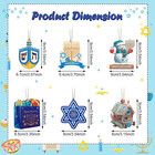 Hanukkah Ornaments Wooden Chanukah Jewish Dreidel Jewish Menorah Hanukkah 6 Poin