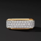 2 Ct Round Real Cut Moissanite 14k Yellow Gold Plated Engagement Band Men s Ring