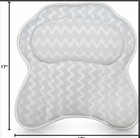 Zen Zone Luxurious Bathtub Pillow Ergonomic Spa Bath Cushion Neck   Back Support