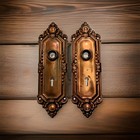         Antique Russell   Erwin Mortise Lock Set   Stunning Plated Copper bronze   