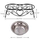 Stainless Steel Metal Dog Bowls Water Food Feeder Dishes No Slip Base 2 Pack