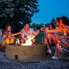 Aoodor 36   Fire Pit Ring Round Smokeless Double Layer For Camping Wood Burning