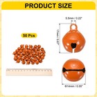 50pcs 0 55  Decorative Jingle Bells For Diy Crafts  Orange