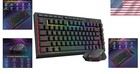 Wireless Rgb Gaming Keyboard And Mouse - Rechargeable Rgb Backlit long Battery L