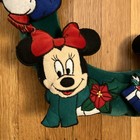 Vintage Disney Christmas Wreath Plush Mickey Minnie Pluto Friends 3d