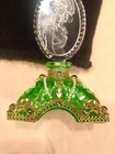 Czech Jeweled Perfume Bottle W  Lady With Bonnet