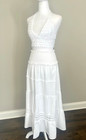 Seaspice Maxi Skirt halter Top Set Sz L Peruvian Cotton Crochet Boho Beach Nwt