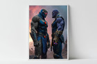 Thanos Vs Darkseid Marvel Dc Comic Poster Print - No Frame
